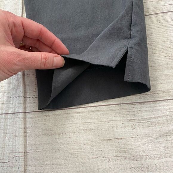 Susan Graver women 4 pull on elastic high waist grey Capri pant w/front pockets - Picture 5 of 8